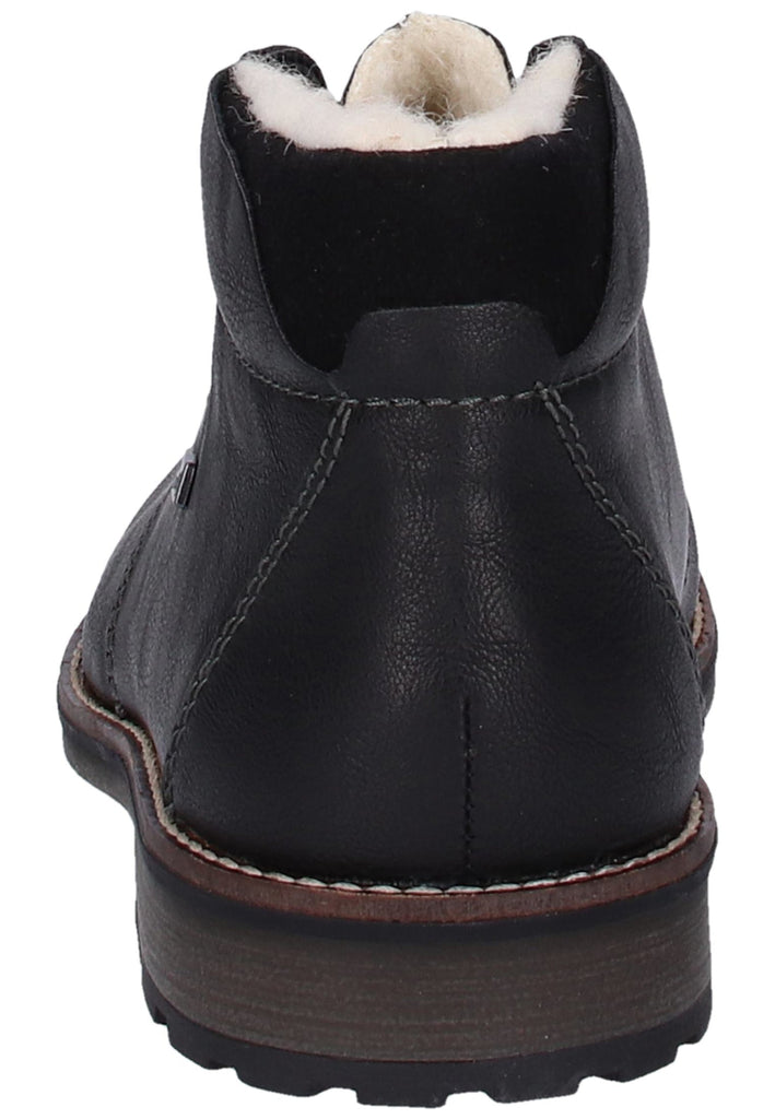 Rieker Stiefelette Lederimitat Schwarz - surf4shoes