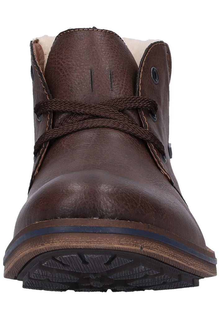 Rieker Stiefelette Lederimitat Dunkelbraun - surf4shoes