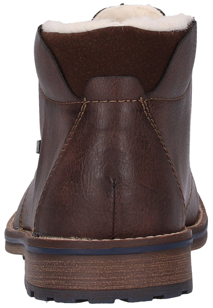 Rieker Stiefelette Lederimitat Dunkelbraun - surf4shoes