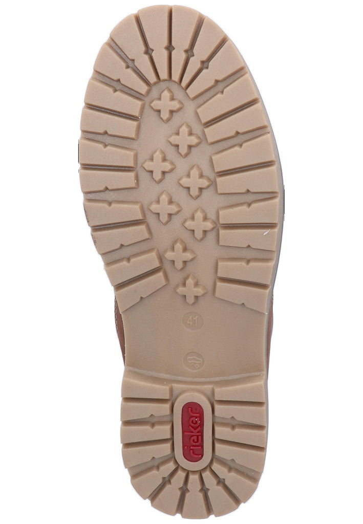 Rieker Stiefelette Lederimitat Braun - surf4shoes