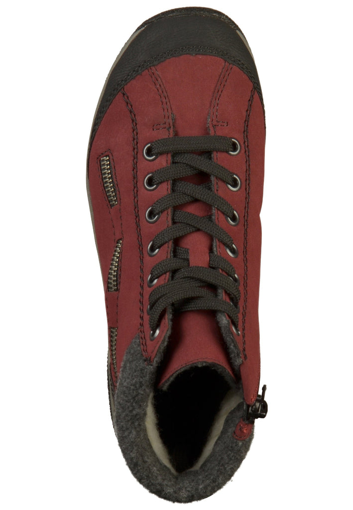 Rieker Sneaker Lederimitat Rot - surf4shoes