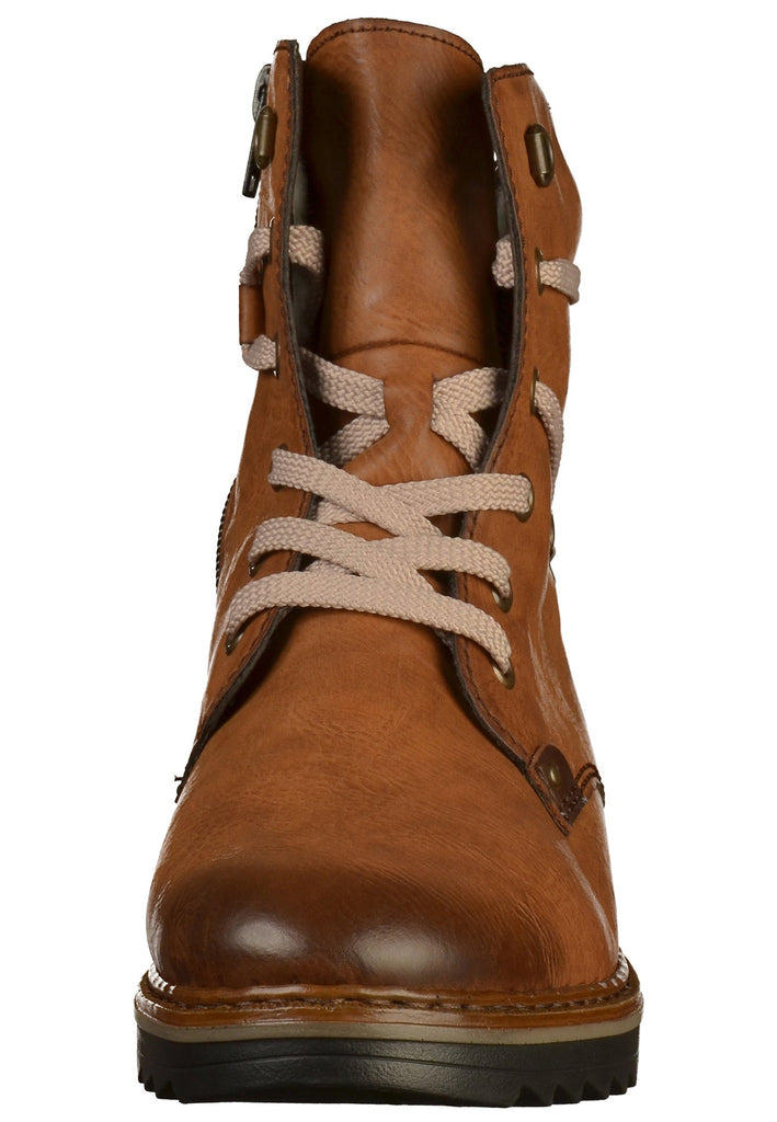 Rieker Stiefelette Lederimitat Braun - surf4shoes