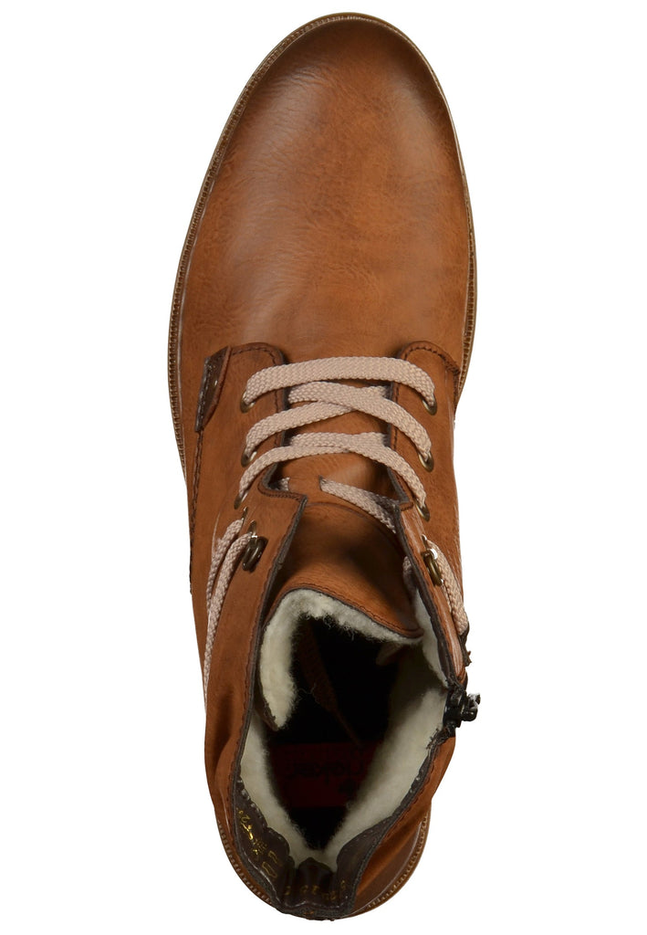 Rieker Stiefelette Lederimitat Braun - surf4shoes