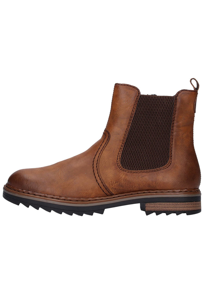 Rieker Stiefelette Lederimitat Braun - surf4shoes