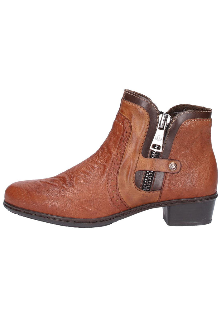Rieker Stiefelette Leder Braun - surf4shoes