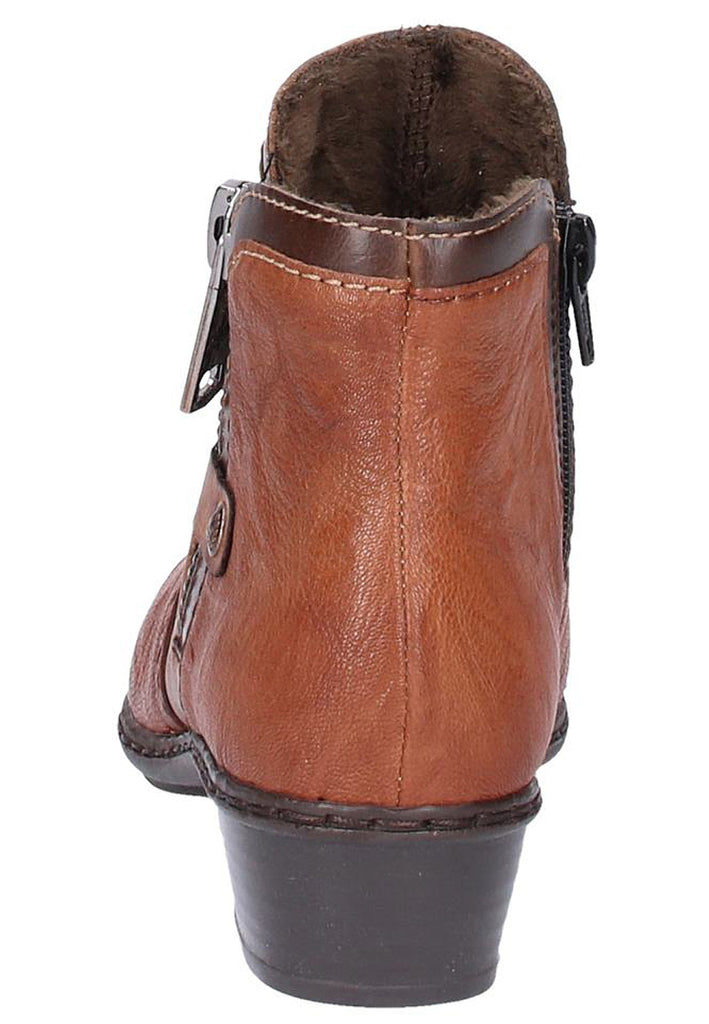 Rieker Stiefelette Leder Braun - surf4shoes