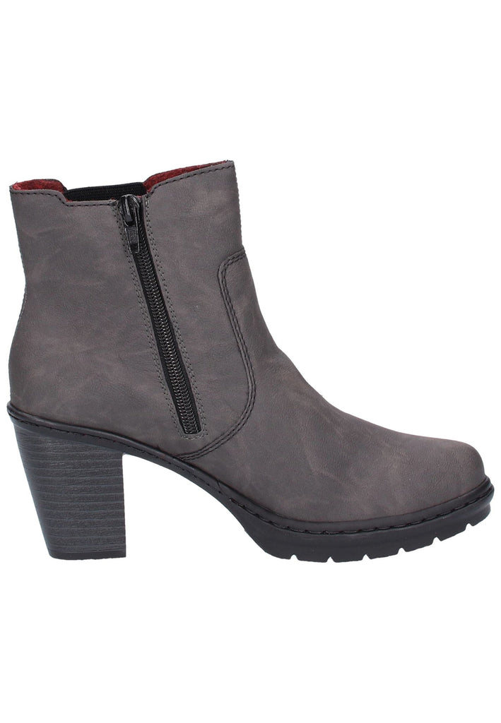 Rieker Stiefelette Lederimitat Grau - surf4shoes