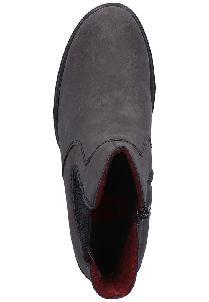 Rieker Stiefelette Lederimitat Grau - surf4shoes