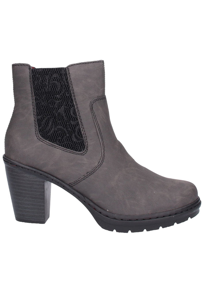 Rieker Stiefelette Lederimitat Grau - surf4shoes