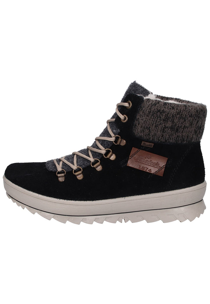 Rieker Stiefelette Leder Schwarz - surf4shoes