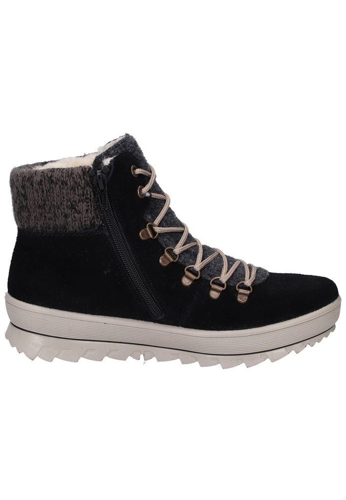 Rieker Stiefelette Leder Schwarz - surf4shoes