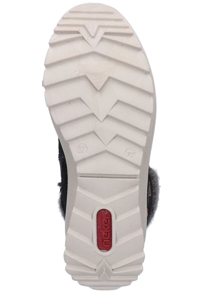 Rieker Stiefelette Leder Schwarz - surf4shoes