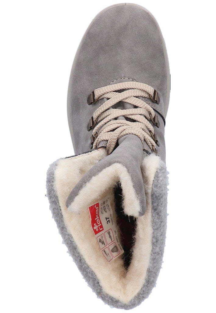 Rieker Stiefelette Lederimitat Grau - surf4shoes