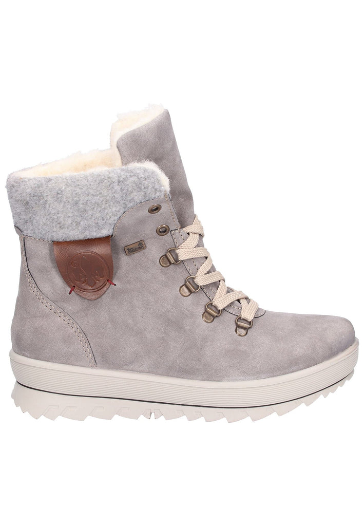 Rieker Stiefelette Lederimitat Grau - surf4shoes
