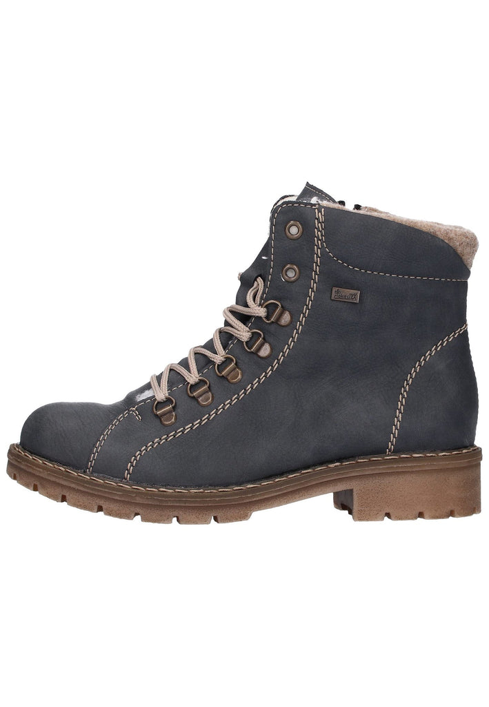 Rieker Stiefelette Lederimitat Dunkelgrau - surf4shoes