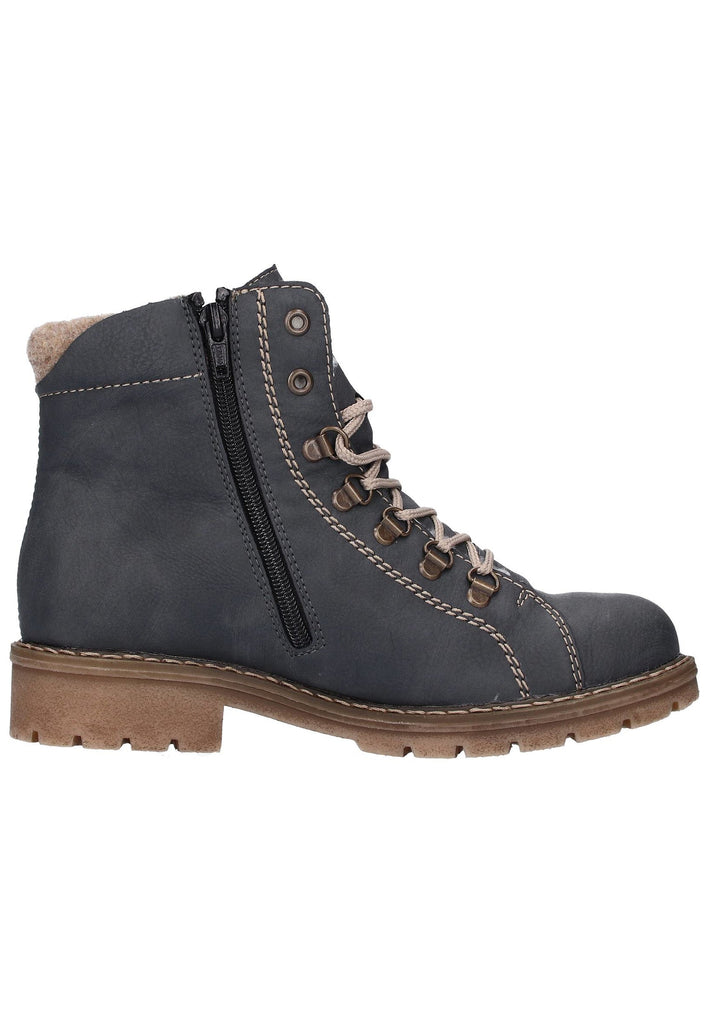 Rieker Stiefelette Lederimitat Dunkelgrau - surf4shoes