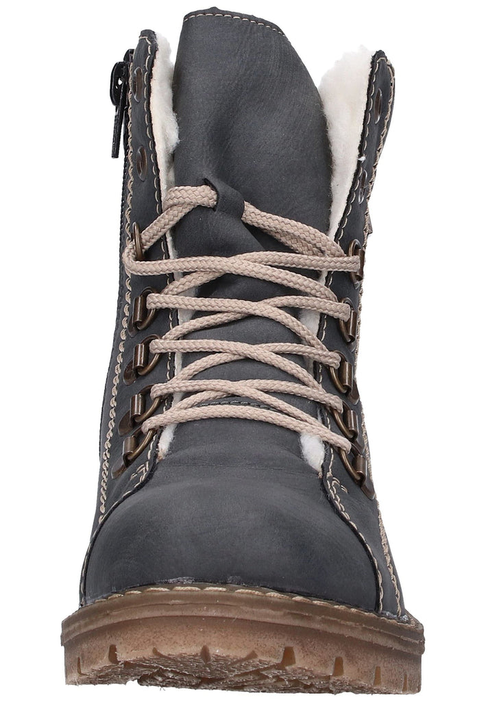 Rieker Stiefelette Lederimitat Dunkelgrau - surf4shoes