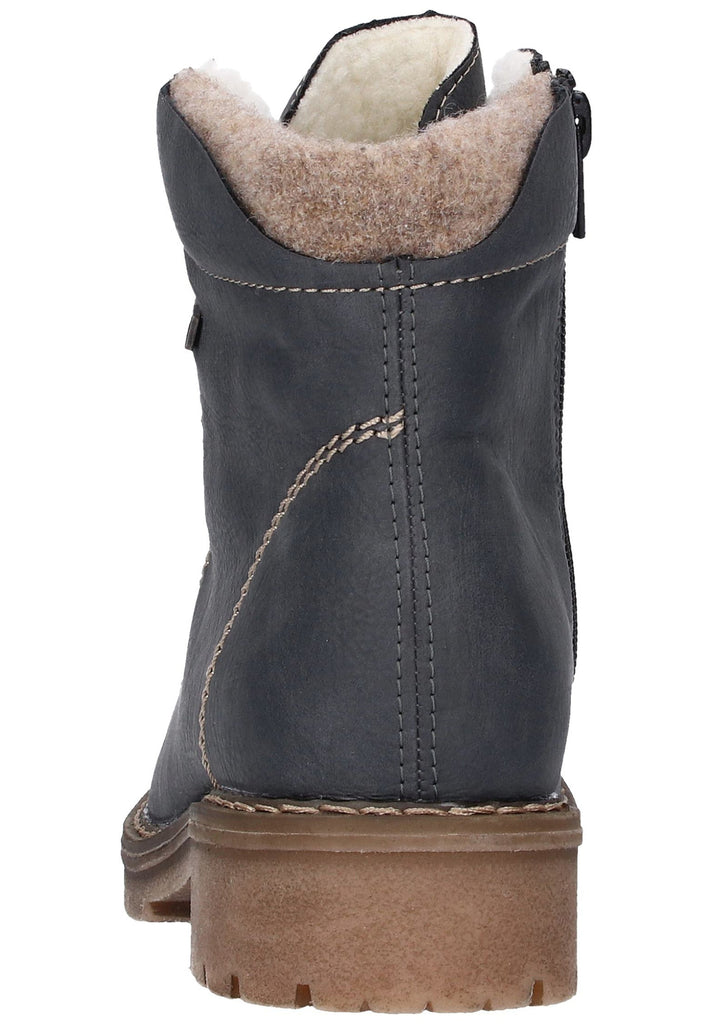 Rieker Stiefelette Lederimitat Dunkelgrau - surf4shoes