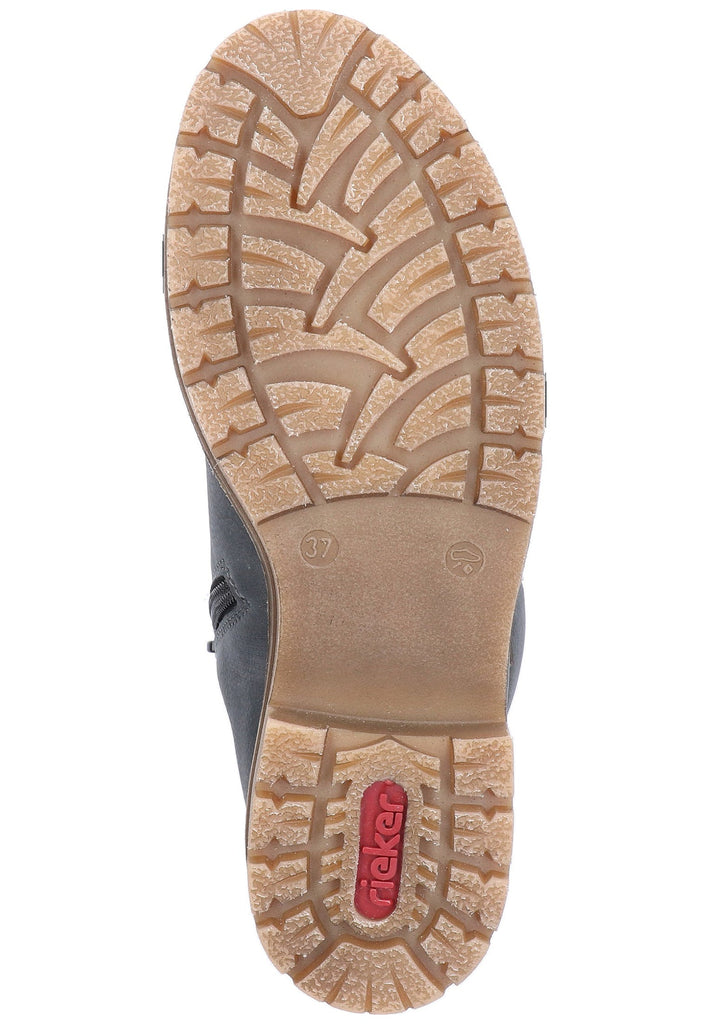 Rieker Stiefelette Lederimitat Dunkelgrau - surf4shoes
