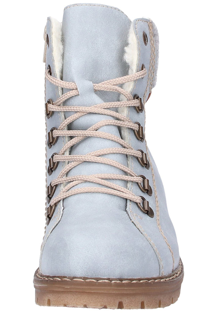 Rieker Stiefelette Lederimitat Hellblau - surf4shoes