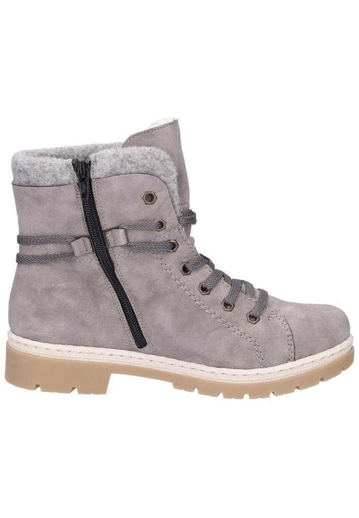 Rieker Stiefelette Lederimitat Grau - surf4shoes