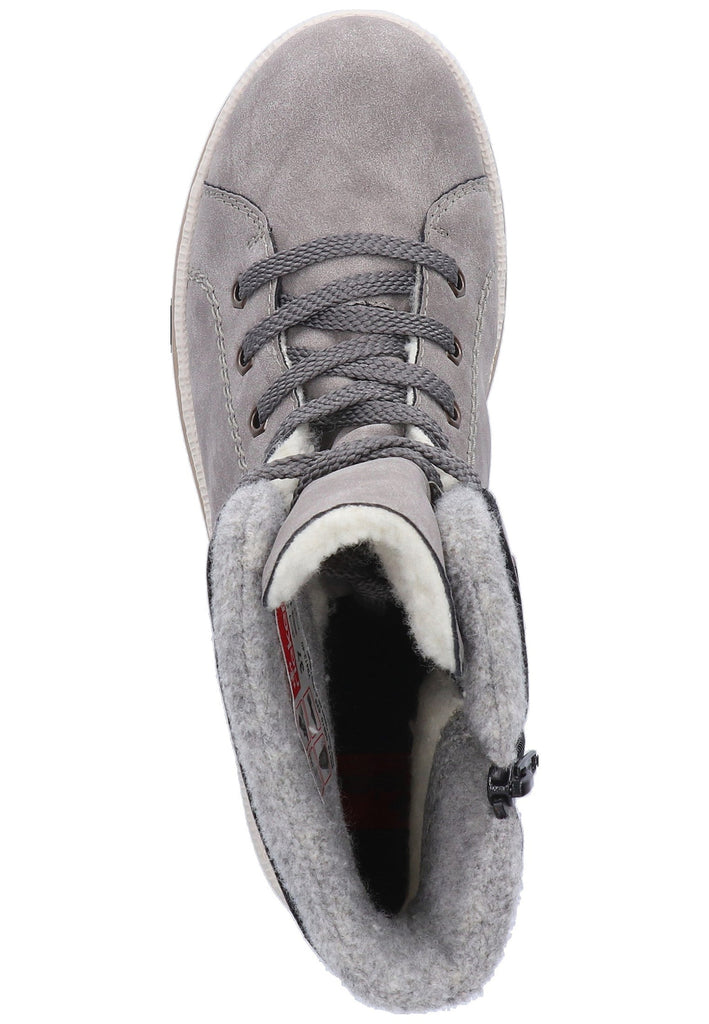 Rieker Stiefelette Lederimitat Grau - surf4shoes