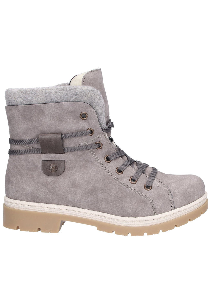 Rieker Stiefelette Lederimitat Grau - surf4shoes