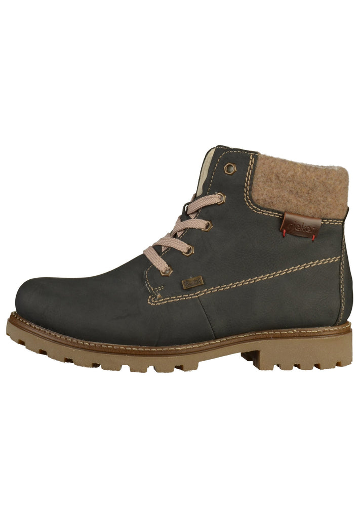 Rieker Stiefelette Lederimitat Blau - surf4shoes