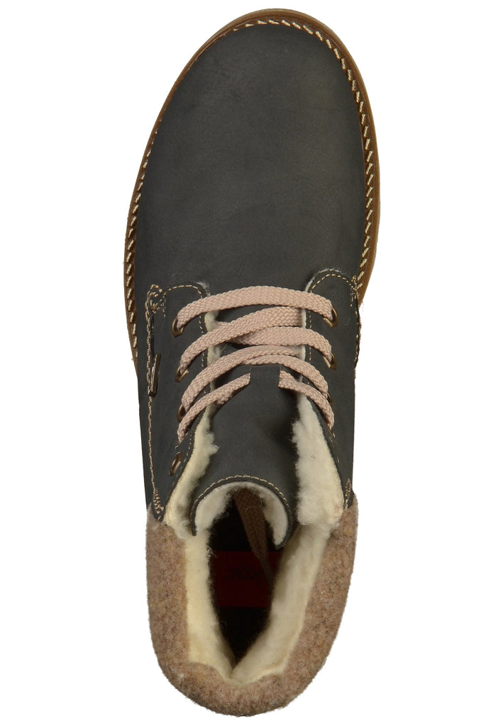 Rieker Stiefelette Lederimitat Blau - surf4shoes