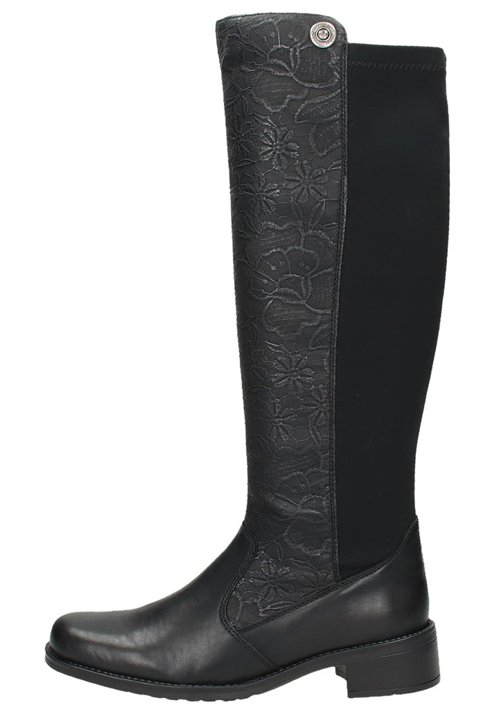 Rieker Stiefel Lederimitat Schwarz - surf4shoes