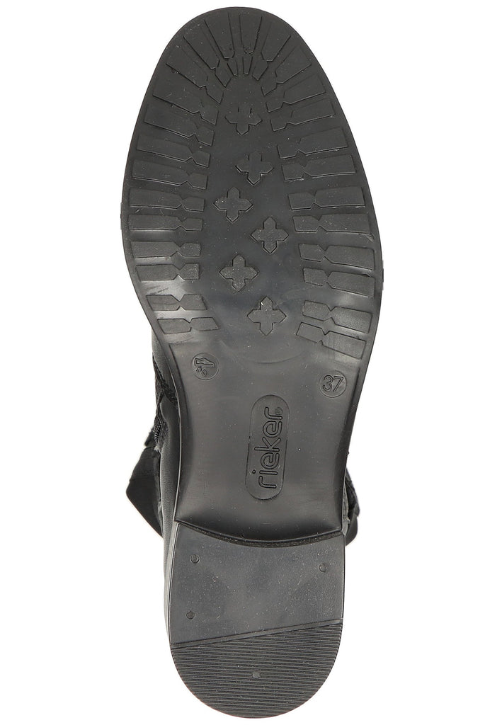 Rieker Stiefel Lederimitat Schwarz - surf4shoes
