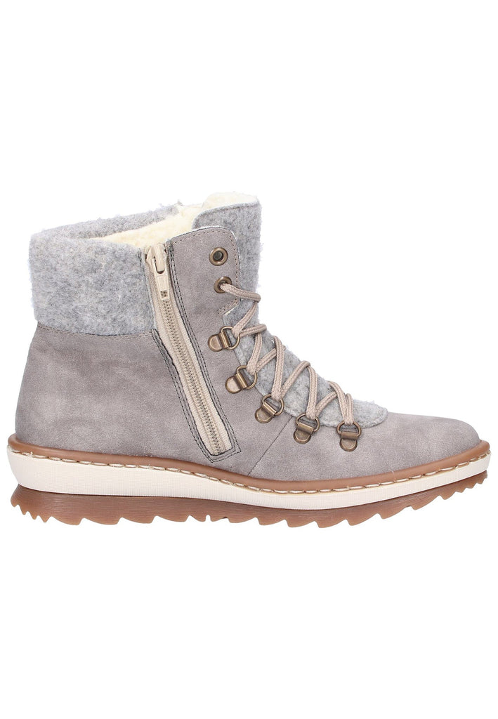 Rieker Stiefelette Lederimitat Grau - surf4shoes