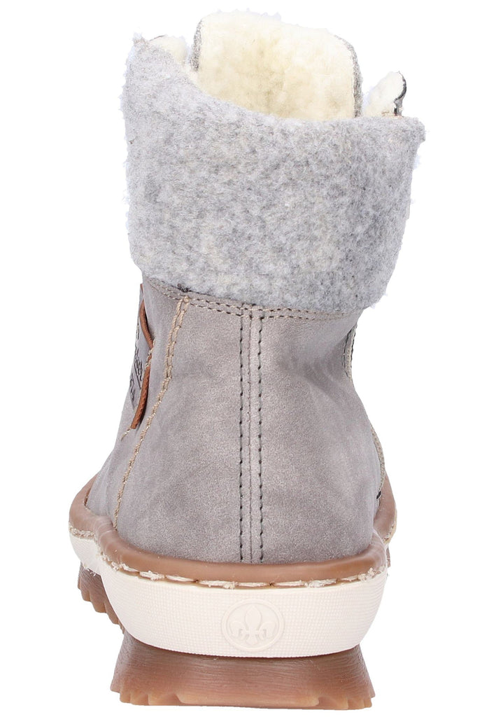 Rieker Stiefelette Lederimitat Grau - surf4shoes