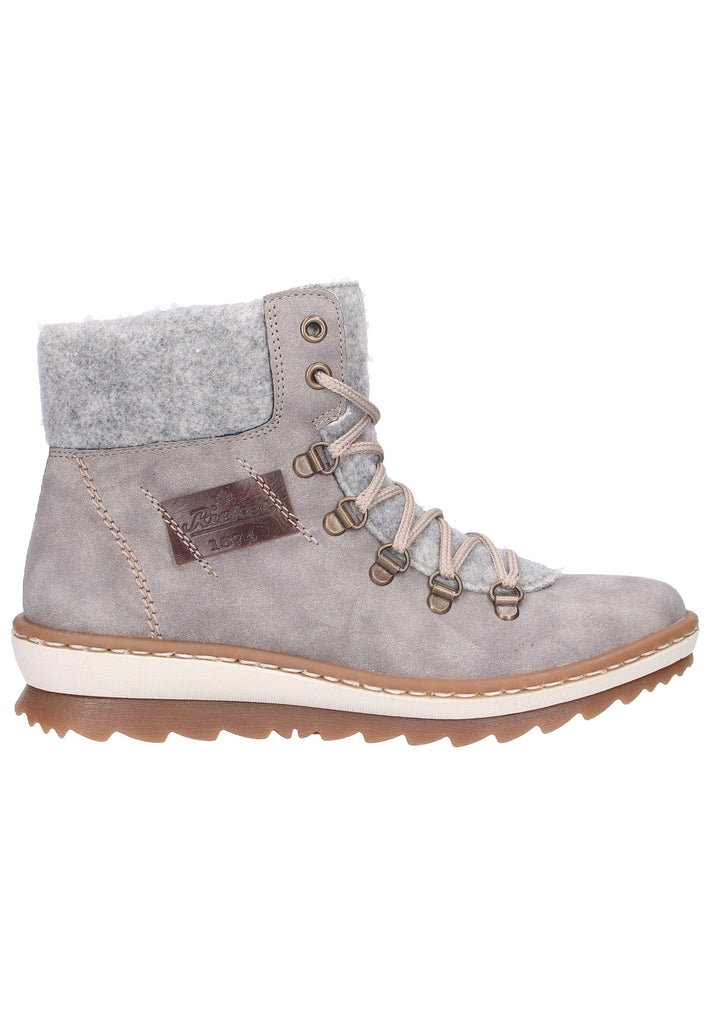 Rieker Stiefelette Lederimitat Grau - surf4shoes