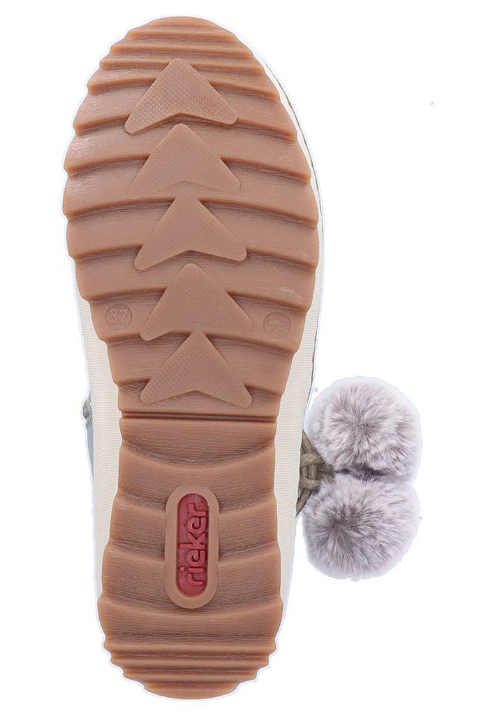 Rieker Stiefelette Lederimitat Blau - surf4shoes