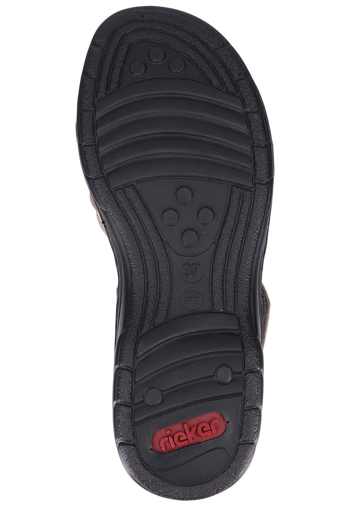 Rieker Sandalen Glattleder Grau - surf4shoes