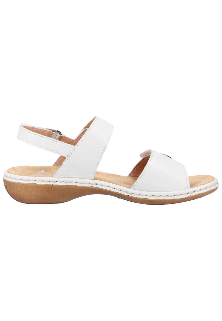 Rieker Sandalen Glattleder Weiß - surf4shoes