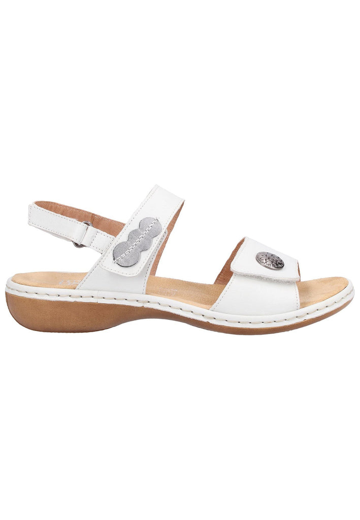 Rieker Sandalen Glattleder Weiß - surf4shoes