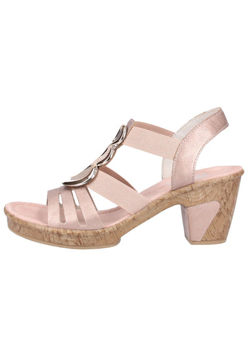 Rieker Sandalen Lederimitat Rose - surf4shoes
