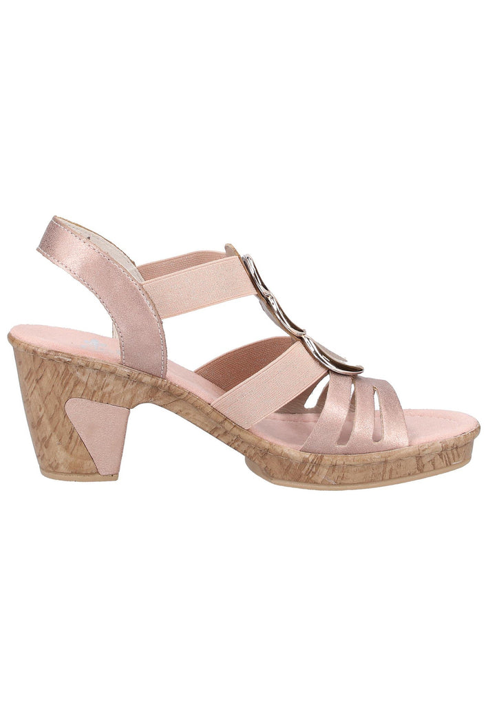 Rieker Sandalen Lederimitat Rose - surf4shoes
