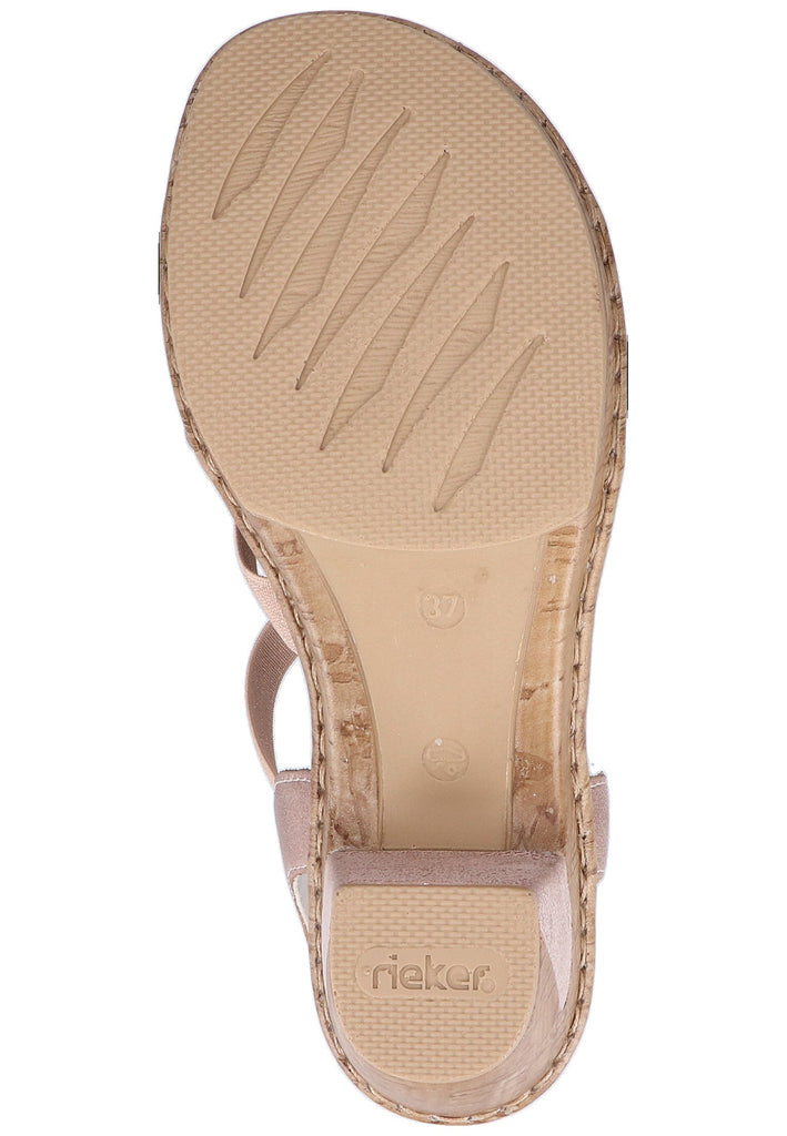 Rieker Sandalen Lederimitat Rose - surf4shoes