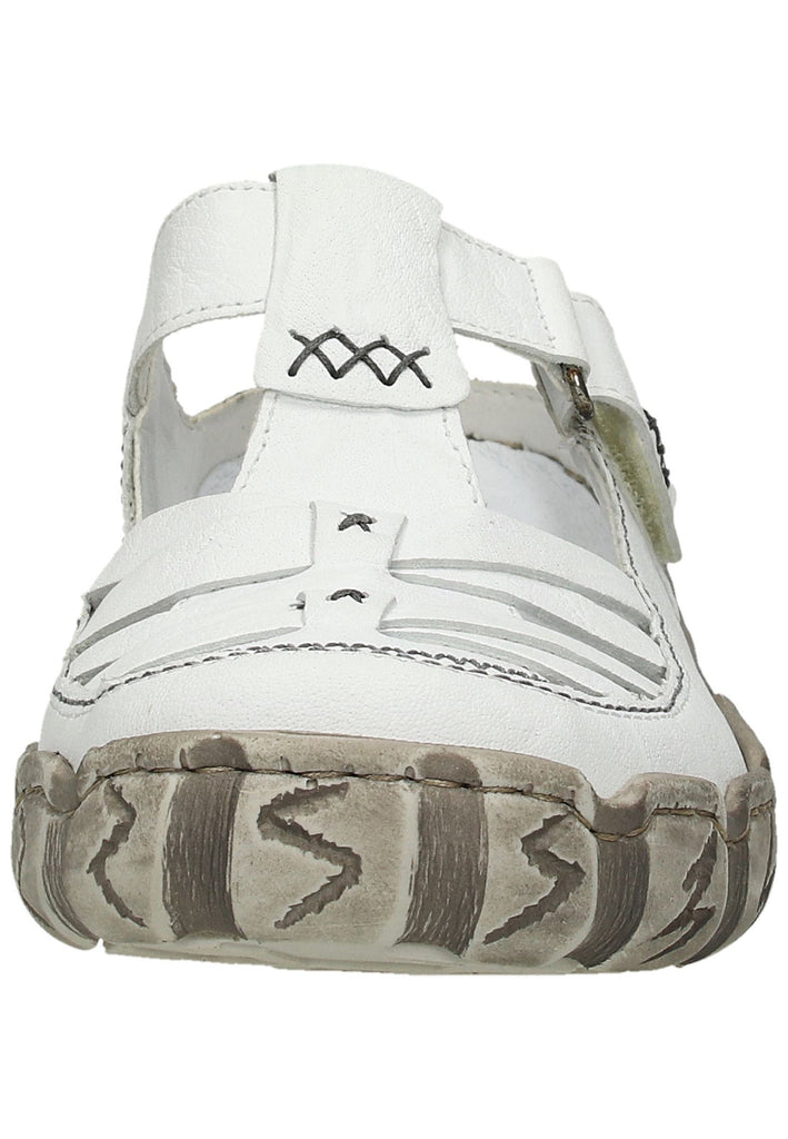 Rieker Pantoletten Leder Weiß - surf4shoes