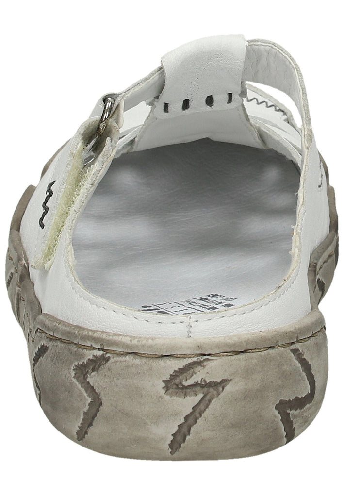 Rieker Pantoletten Leder Weiß - surf4shoes