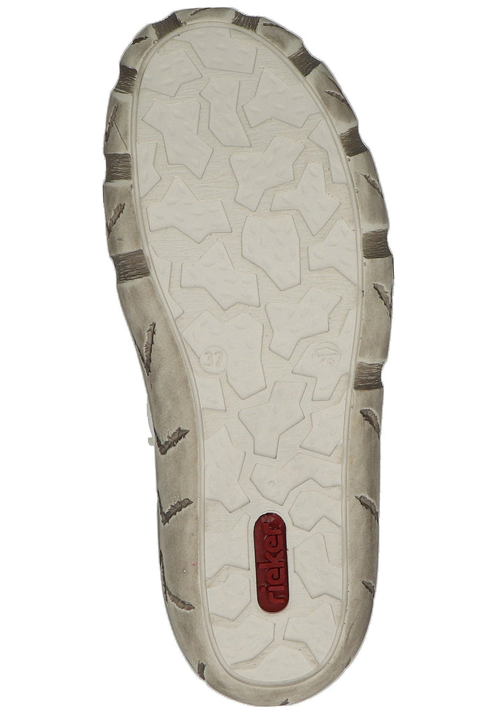 Rieker Pantoletten Leder Weiß - surf4shoes