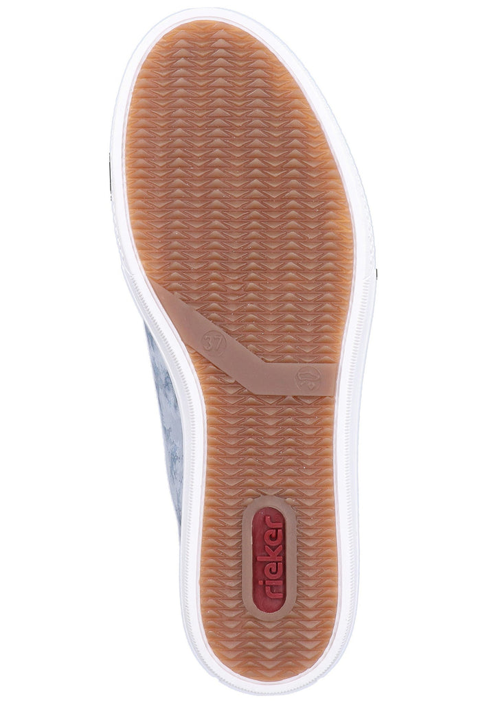 Rieker Sneaker Lederimitat Blau/Grau - surf4shoes
