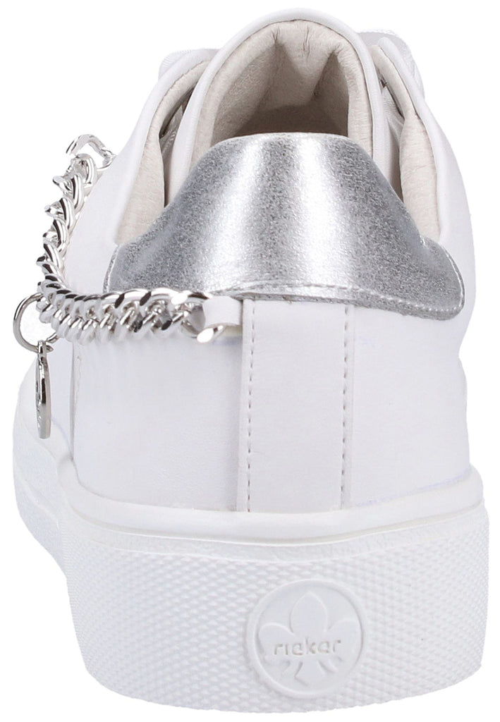 Rieker Sneaker Lederimitat Weiß/Silber - surf4shoes