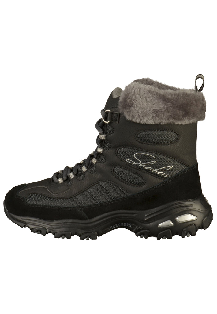 Skechers Stiefelette Lederimitat/Textil Schwarz - surf4shoes