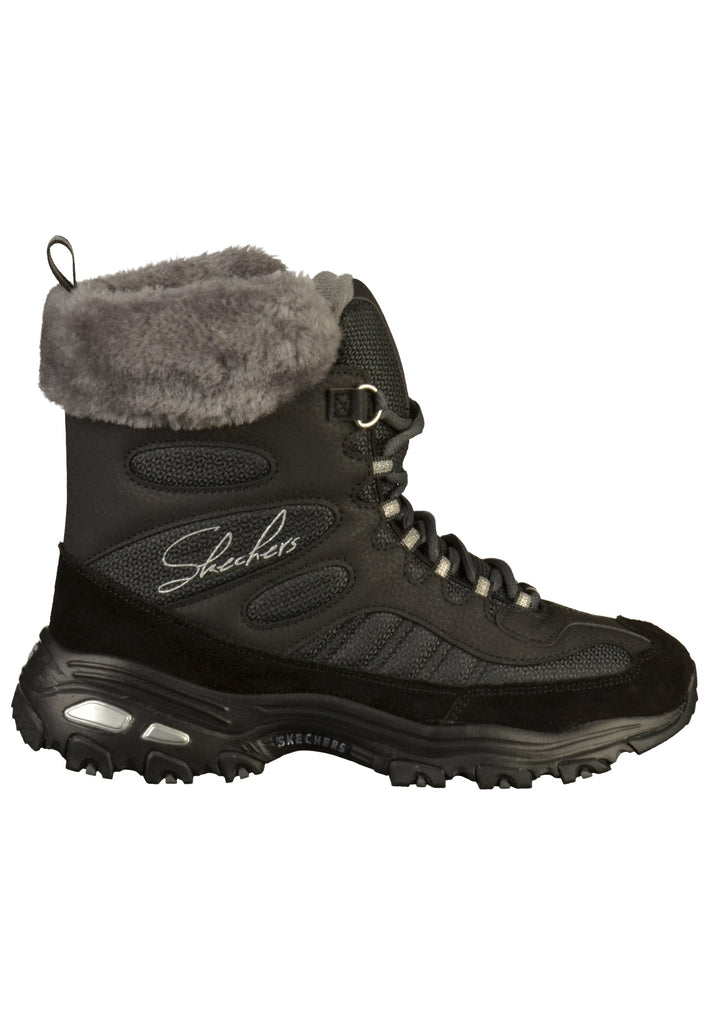 Skechers Stiefelette Lederimitat/Textil Schwarz - surf4shoes