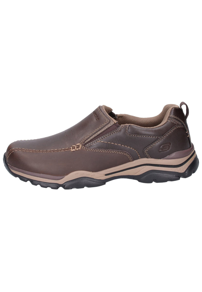 Skechers Slipper Leder/Textil Dunkelbraun - surf4shoes