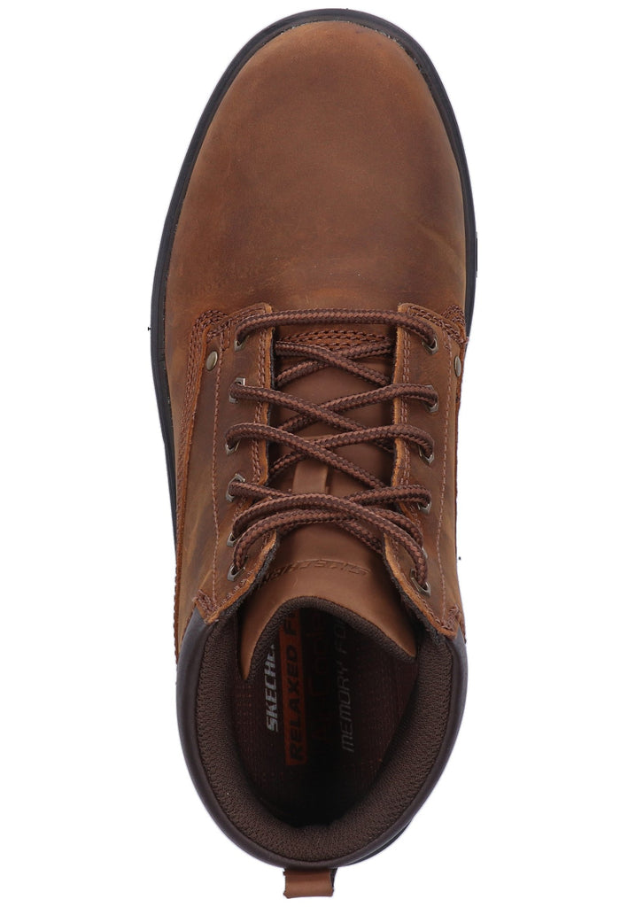 Skechers Stiefelette Leder/Textil Dunkelbraun - surf4shoes